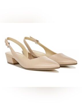 Naturalizer Nude Blush Pointed-Toe Slingback Heels